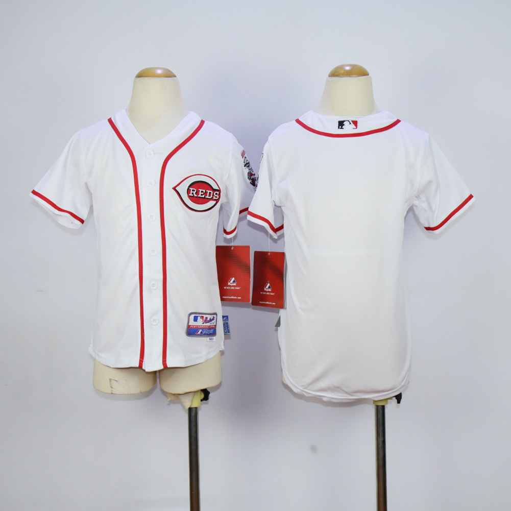 MLB Cincinnati Reds youth black white jerseys->youth mlb jersey->Youth Jersey